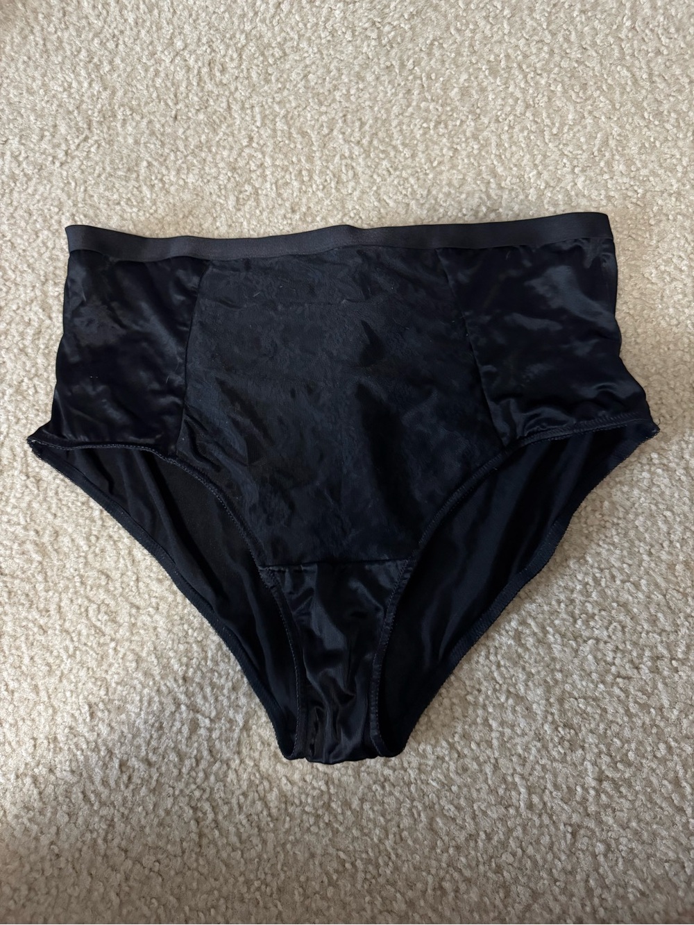 Torrid High-Waist Shapeware Black Satin Briefs 2XL